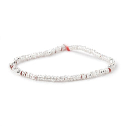 3mm Silver Plated Copper Plain Bead Cap 8 inch 380 pieces (ONLINE ORDER ONLY)