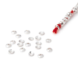 3mm Silver Plated Copper Plain Bead Cap 8 inch 380 pieces (ONLINE ORDER ONLY)