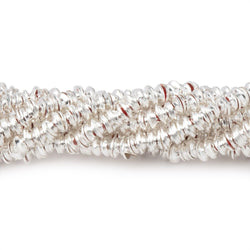3mm Silver Plated Copper Plain Bead Cap 8 inch 380 pieces (ONLINE ORDER ONLY)