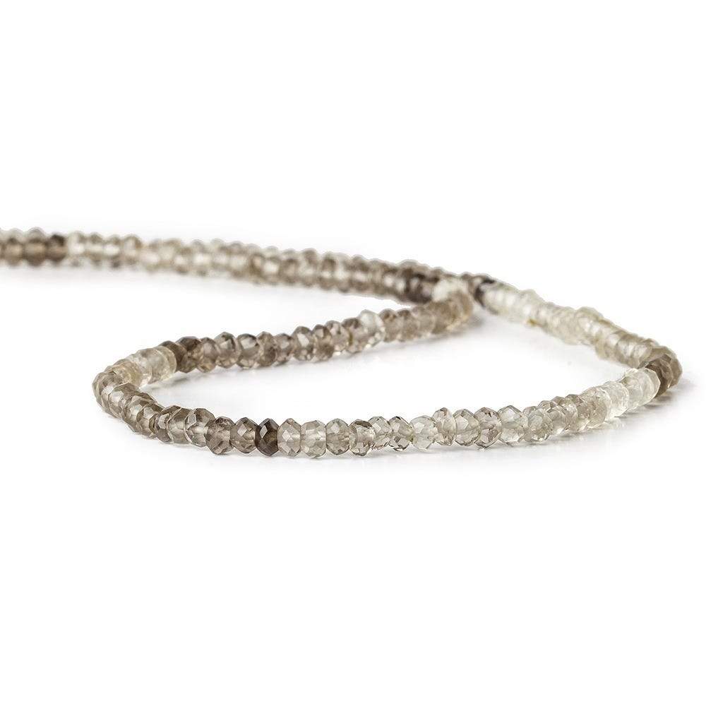 3mm Smoky Quartz Faceted Rondelle Beads 14 inch 170 pieces (ONLINE ORDER ONLY)