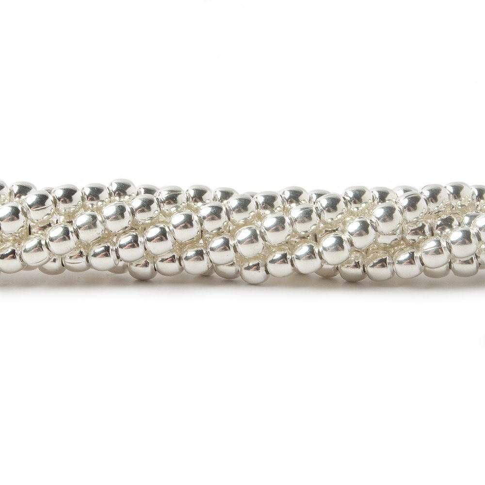 3mm Sterling Silver Plain Round 8 inch 68 beads (ONLINE ORDER ONLY)