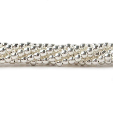 3mm Sterling Silver Plain Round 8 inch 68 beads (ONLINE ORDER ONLY)