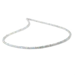 3mm Stormy Grey Sapphire Faceted Rondelle Beads 16 inch 210 pieces (ONLINE ORDER ONLY)