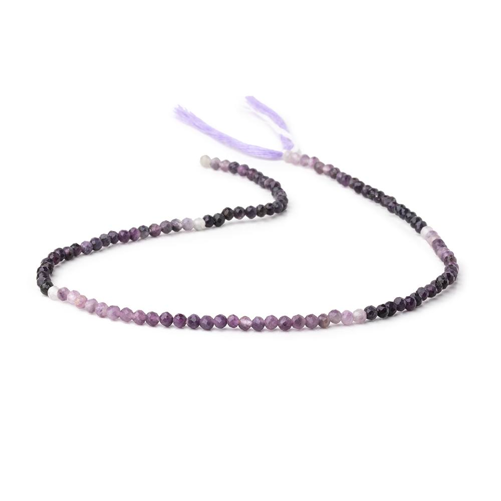 3mm Sugilite Micro Faceted Rondelle Beads 12.25 inch 114 pieces (ONLINE ORDER ONLY)