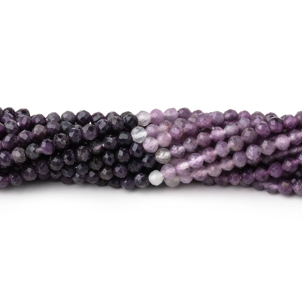 3mm Sugilite Micro Faceted Rondelle Beads 12.25 inch 114 pieces (ONLINE ORDER ONLY)