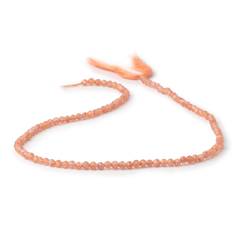 3mm Sunstone Micro Faceted Round Beads 12.5 inch 112 pieces (ONLINE ORDER ONLY)