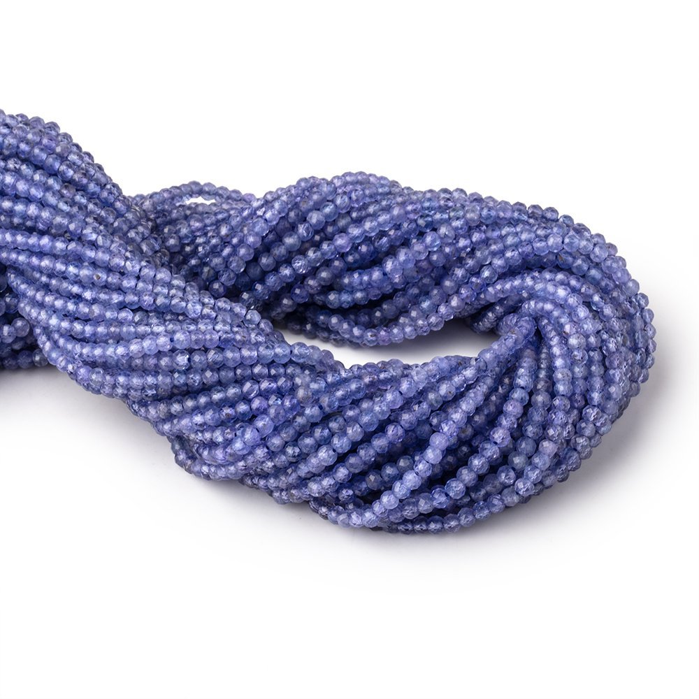 3mm Tanzanite Micro Faceted Rondelle Beads 12.5 inch 120 pieces AA (ONLINE ORDER ONLY)