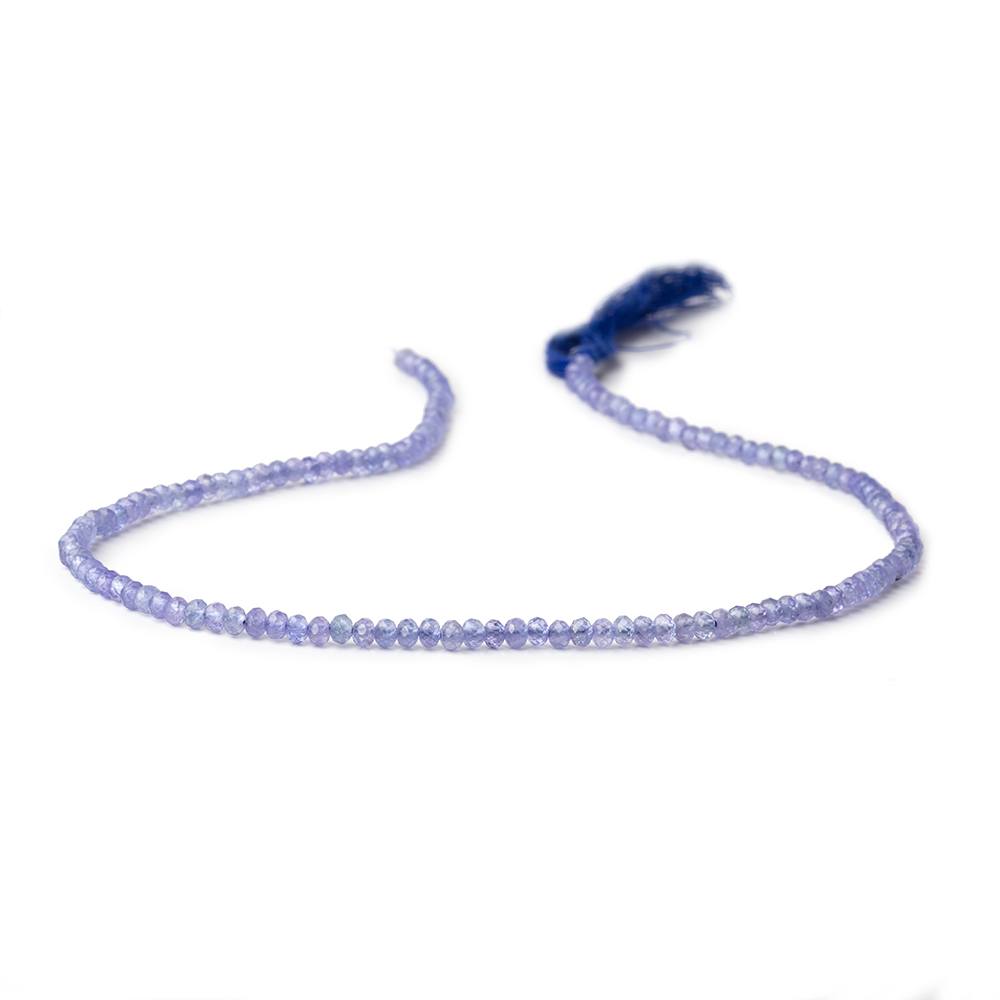 3mm Tanzanite Micro Faceted Rondelle Beads 12.5 inch 140 pieces AA (ONLINE ORDER ONLY)
