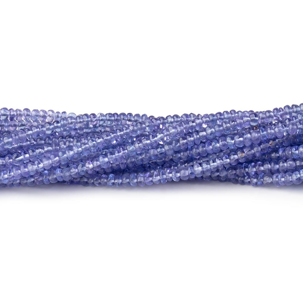 3mm Tanzanite Plain Rondelle Beads 18 inch 280 pieces AAA (ONLINE ORDER ONLY)