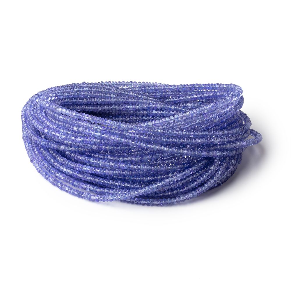 3mm Tanzanite Plain Rondelle Beads 18 inch 280 pieces AAA (ONLINE ORDER ONLY)