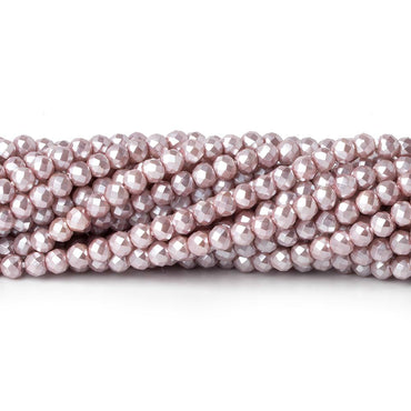 3mm Teal Rose Shell Pearl micro faceted round beads 13 inch 133 pieces (ONLINE ORDER ONLY)