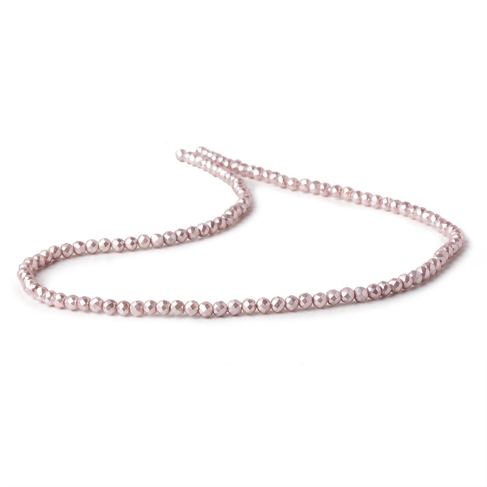 3mm Teal Rose Shell Pearl micro faceted round beads 13 inch 133 pieces (ONLINE ORDER ONLY)