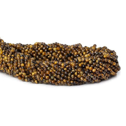 3mm Tiger's Eye microfaceted round beads 13 inch 115 pieces (ONLINE ORDER ONLY)