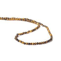 3mm Tiger's Eye microfaceted round beads 13 inch 115 pieces (ONLINE ORDER ONLY)