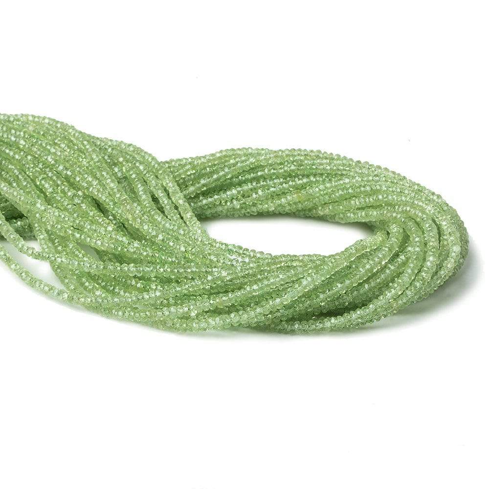 3mm Tsavorite Garnet faceted rondelle beads 13 inch 205 beads (ONLINE ORDER ONLY)
