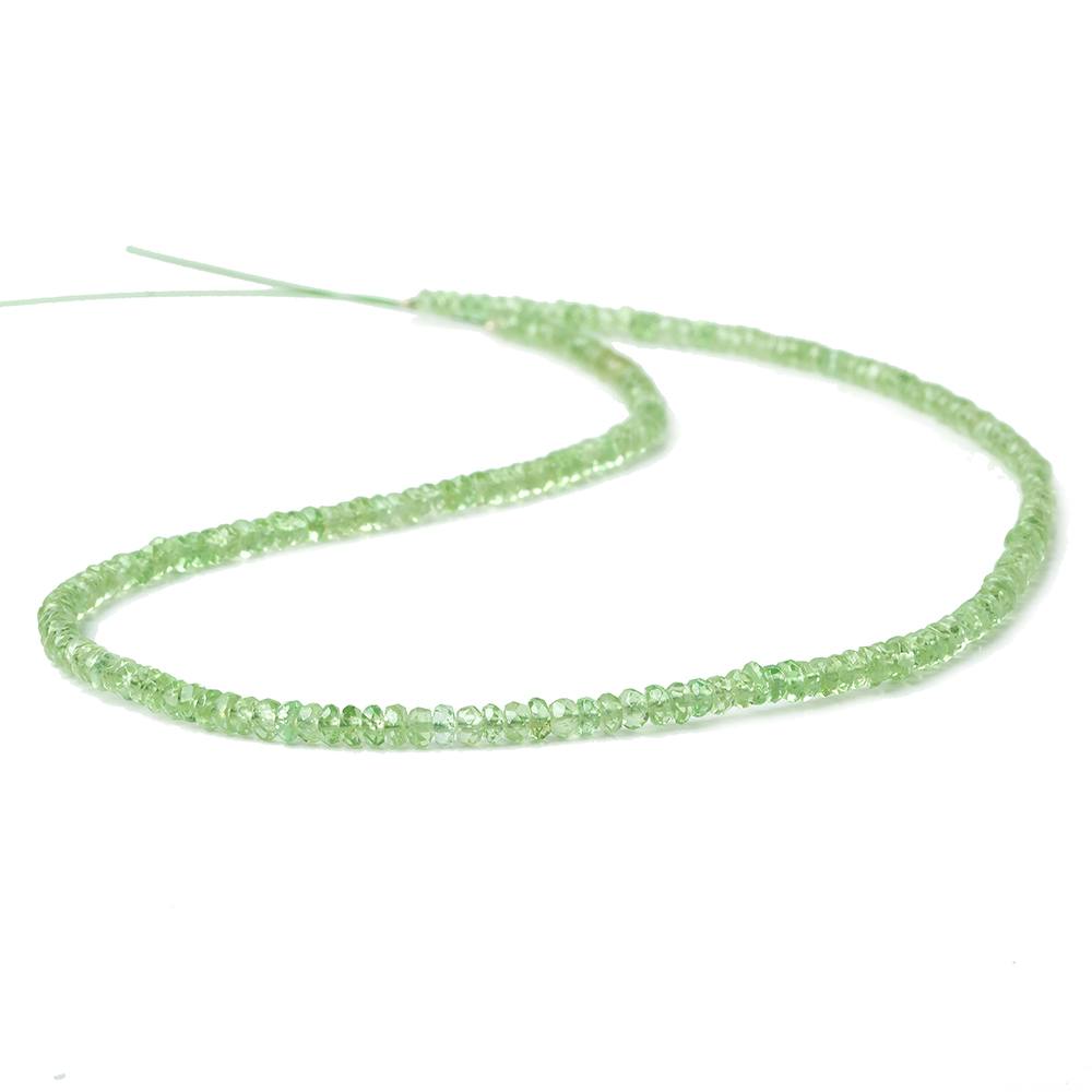3mm Tsavorite Garnet faceted rondelle beads 13 inch 205 beads (ONLINE ORDER ONLY)