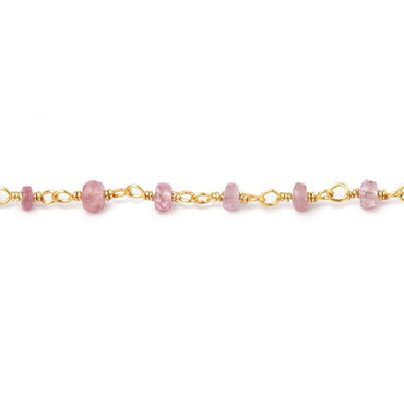 3mm Umba Sapphire Faceted Rondelles on Vermeil Chain (ONLINE ORDER ONLY)