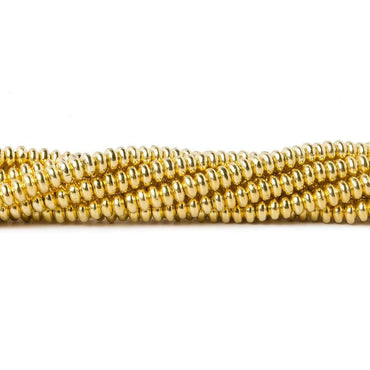 3mm Vermeil Plain Disc 8 inch 132 beads (ONLINE ORDER ONLY)