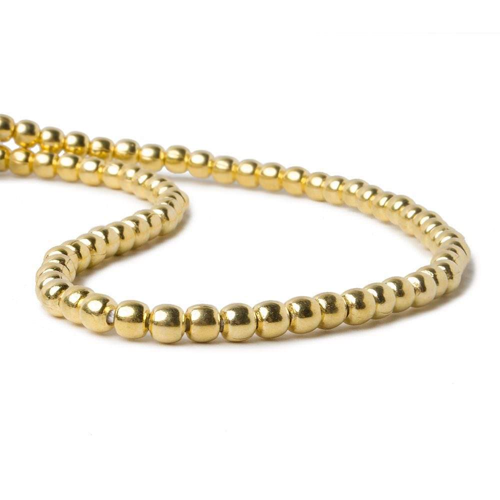 3mm Vermeil Plain Round 8 inch 67 beads (ONLINE ORDER ONLY)