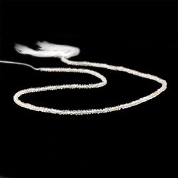 3mm White Topaz Faceted Rondelle Beads 15 inch 220 pieces (ONLINE ORDER ONLY)