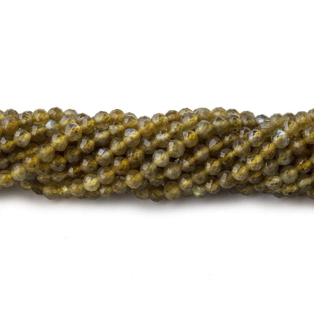 3mm Yellow Labradorite Micro Faceted Round Beads 13 inch 112 pieces (ONLINE ORDER ONLY)