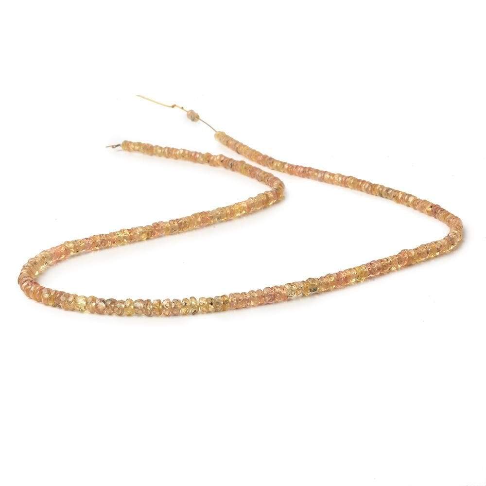 3mm Yellow Orange Sapphire Faceted Rondelle Beads 16 inch 280 pieces (ONLINE ORDER ONLY)
