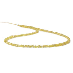 3mm Yellow Sapphire faceted rondelles 16 inch 250 pieces A (ONLINE ORDER ONLY)