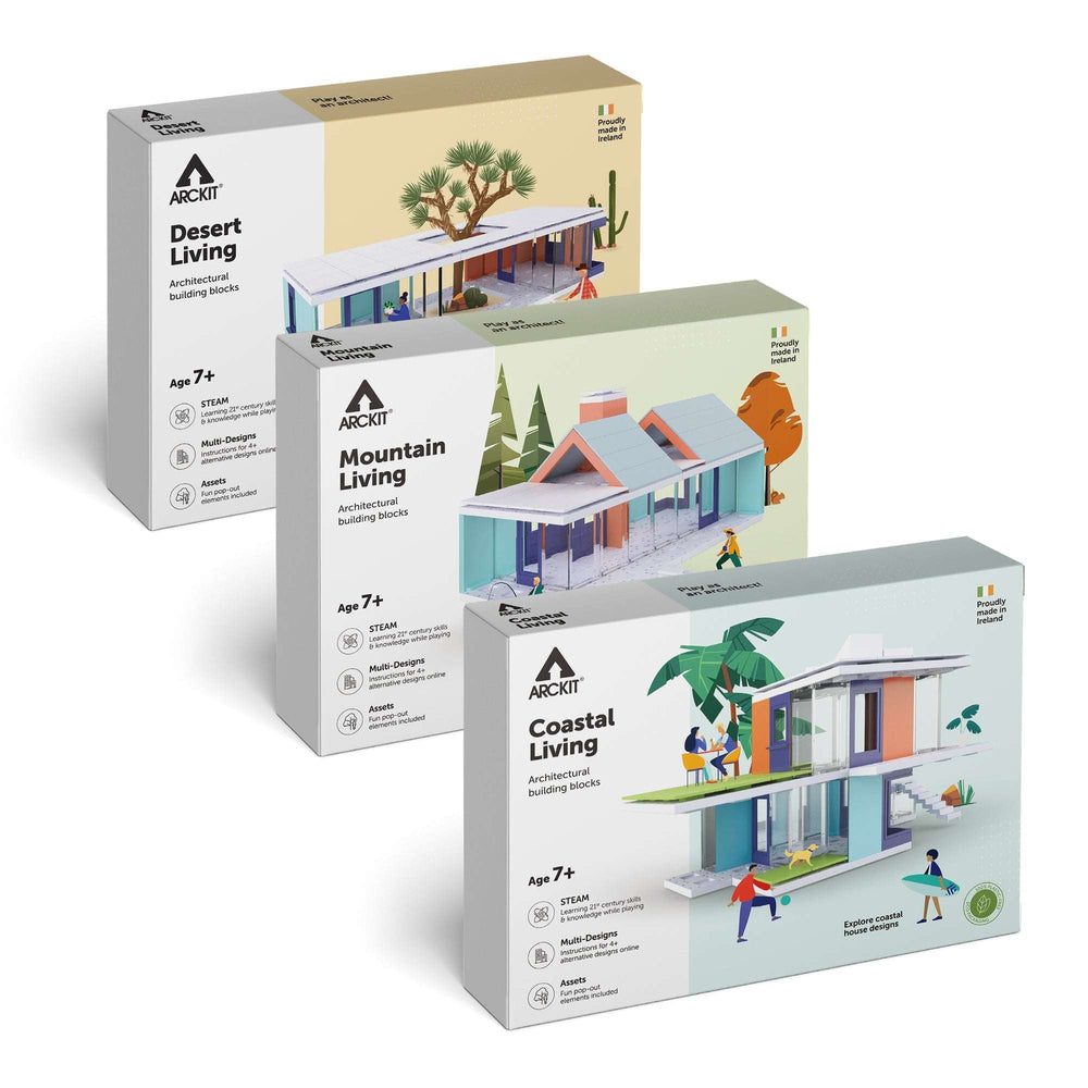 Bundle kit with Arckit Coastal Living, Mountain Living and Desert Living Architectural Model Kits (ONLINE ORDER ONLY)
