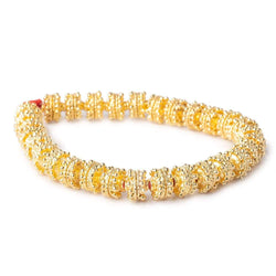 3x10mm 22kt Gold Plated Copper Bead Cap with Bali Granulated Design 8 inch 58 pieces (ONLINE ORDER ONLY)