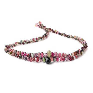 3x1.5-11.5x7mm Multi Color Tourmaline Faceted Tear Drops 17.5 inch 251 Beads AAA (ONLINE ORDER ONLY)