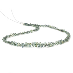 3x2-4x3mm Green Sapphire Micro Tear Drop Briolette 15 inch 160 pieces (ONLINE ORDER ONLY)