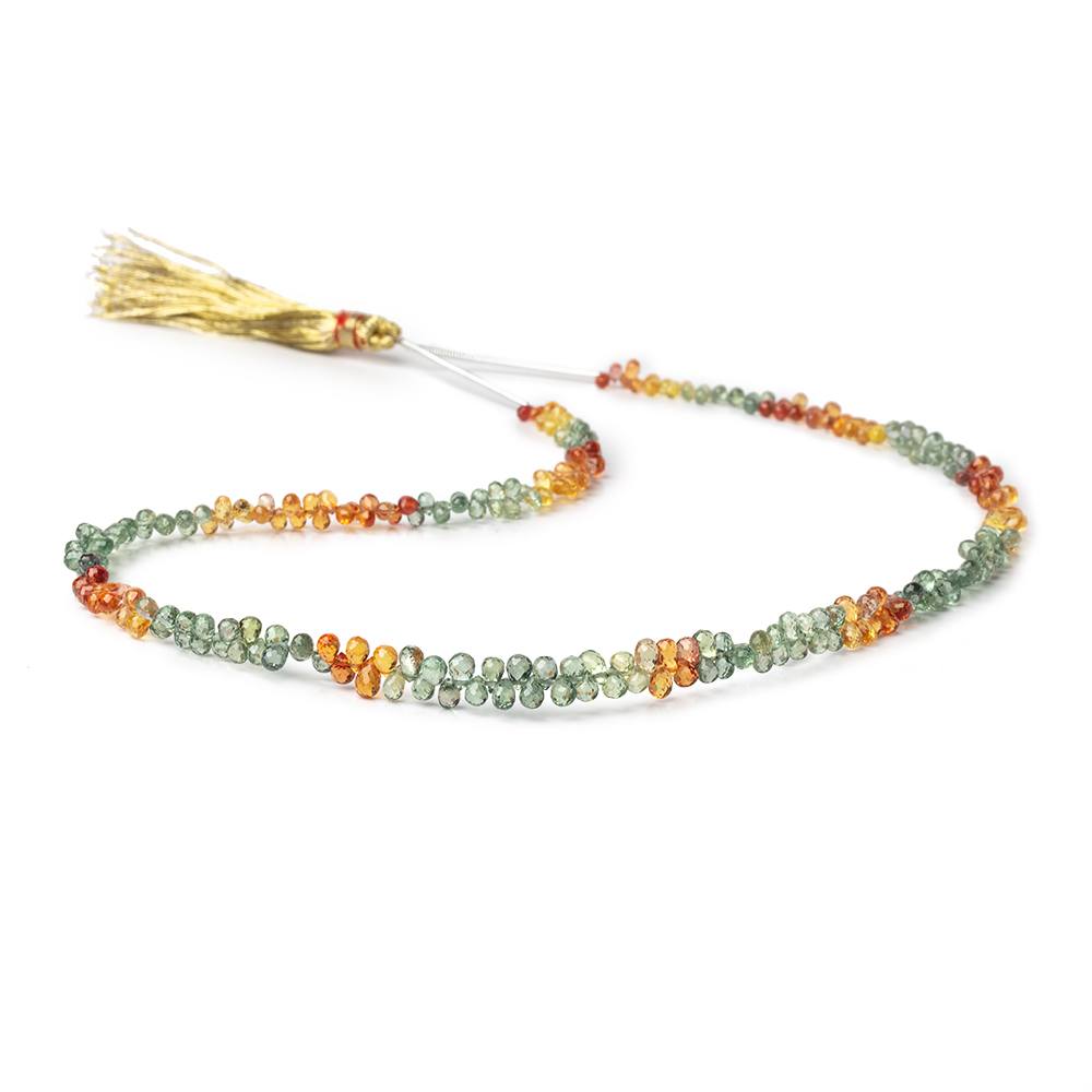 3x2-4x3mm Songea Sapphire Faceted Tear Drop Beads 16 inch 272 pieces AAA (ONLINE ORDER ONLY)