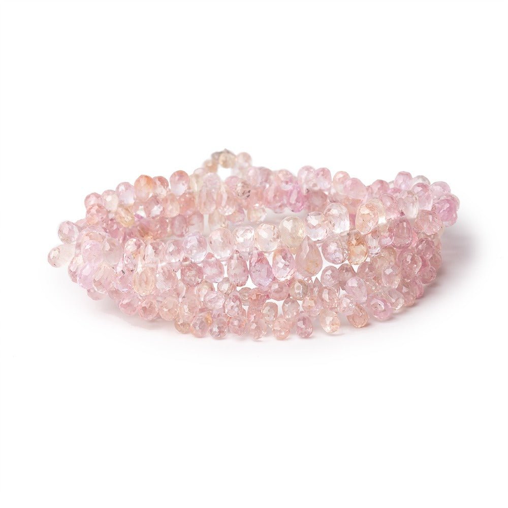 3x2-5x3mm Multi Pink Sapphire Faceted Tear Drop Beads 16 inch 300 pieces AA (ONLINE ORDER ONLY)