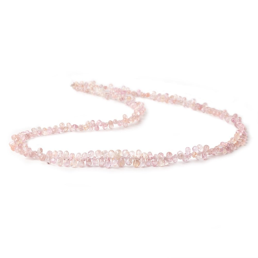 3x2-5x3mm Multi Pink Sapphire Faceted Tear Drop Beads 16 inch 300 pieces AA (ONLINE ORDER ONLY)