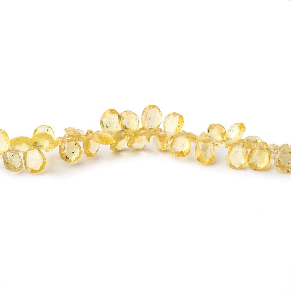 3x2-5x3mm Yellow and White Sapphire Faceted Pear Beads 15 inch 238 pcs (ONLINE ORDER ONLY)
