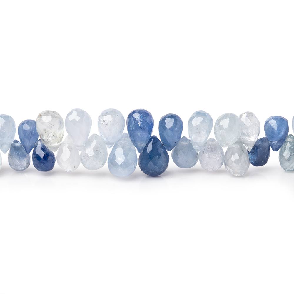 3x2-6x3.5mm Ceylon Sapphire Faceted Tear Drop Beads 8 inch 124 pieces AA (ONLINE ORDER ONLY)