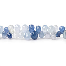 3x2-6x3.5mm Ceylon Sapphire Faceted Tear Drop Beads 8 inch 124 pieces AA (ONLINE ORDER ONLY)