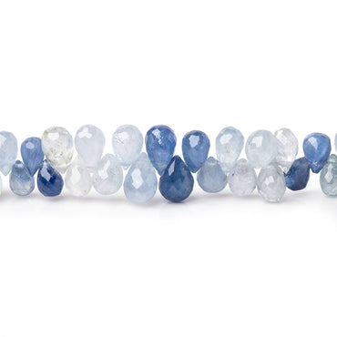 3x2-6x3.5mm Ceylon Sapphire Faceted Tear Drop Beads 8 inch 124 pieces AA (ONLINE ORDER ONLY)