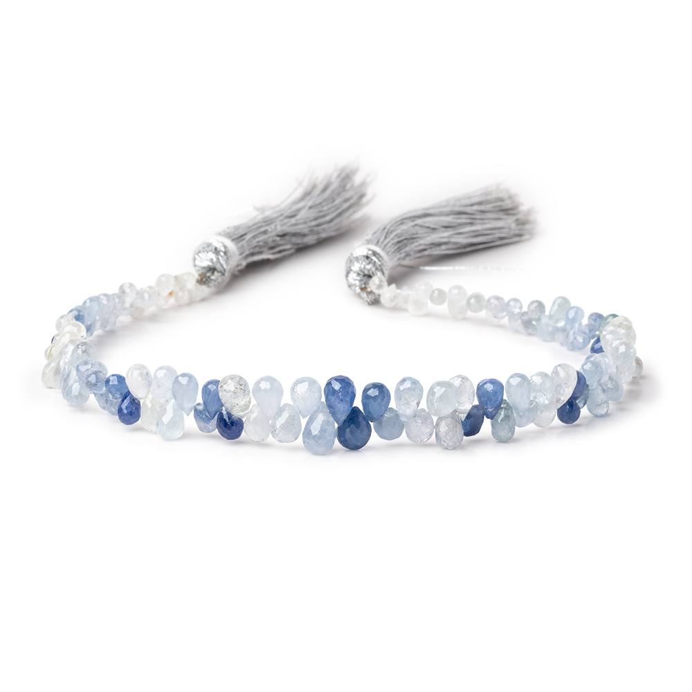 3x2-6x3.5mm Ceylon Sapphire Faceted Tear Drop Beads 8 inch 124 pieces AA (ONLINE ORDER ONLY)