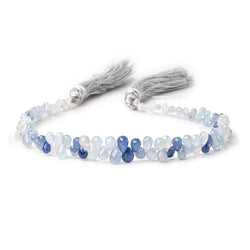 3x2-6x3.5mm Ceylon Sapphire Faceted Tear Drop Beads 8 inch 124 pieces AA (ONLINE ORDER ONLY)