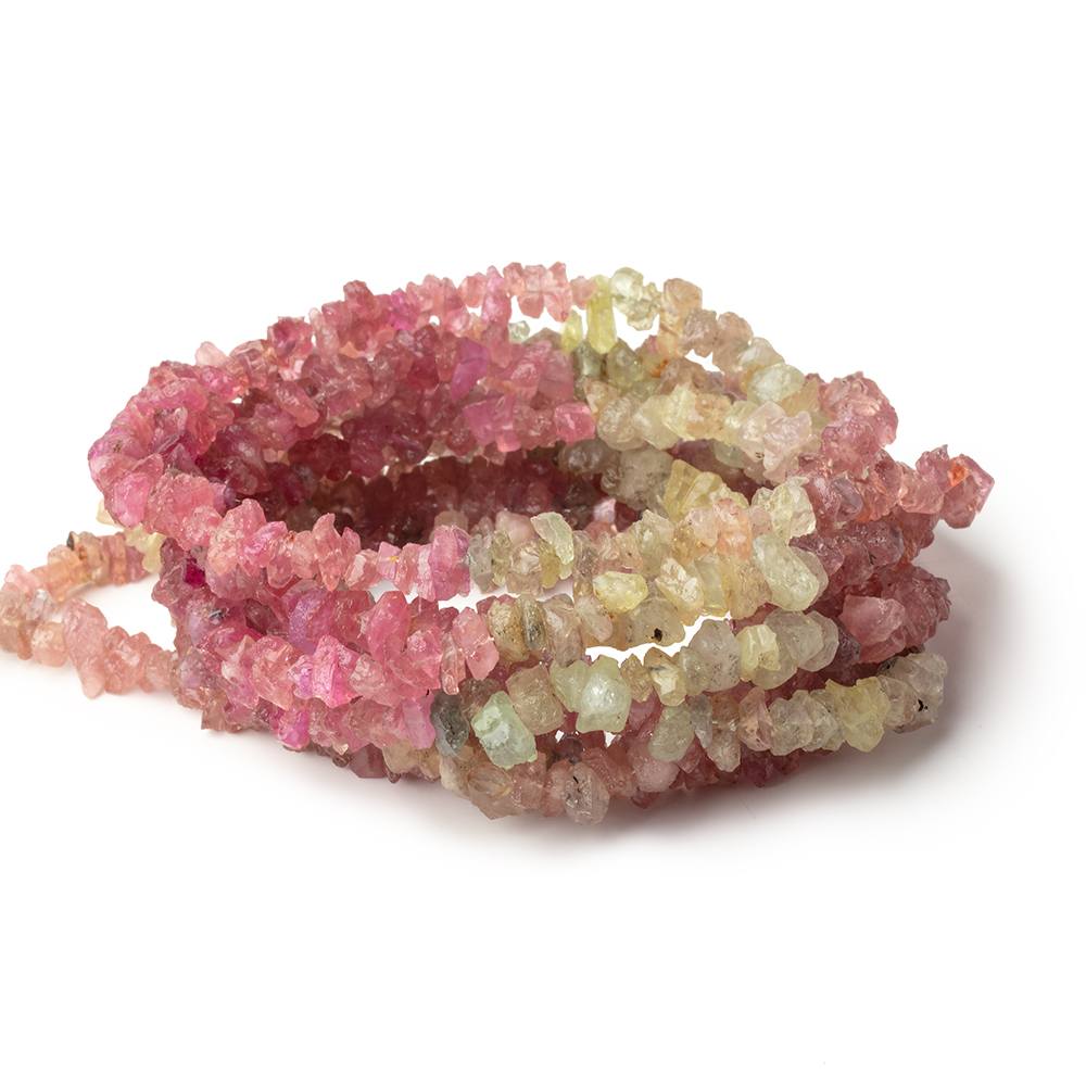3x2-7x4mm Multi Color Sapphire Raw Crystal Beads 16 inch 172 pieces (ONLINE ORDER ONLY)