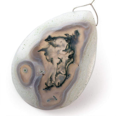 3x2 inch  Solar Quartz Faceted Pear Focal Bead 1 piece (ONLINE ORDER ONLY)