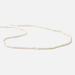 3x2.5-5x2.5mm Off White straight drilled Baroque Rice Freshwater Pearls 16 inch 95 pieces (ONLINE ORDER ONLY)