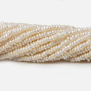 3x2.8mm Off White Center Drilled Baroque Freshwater Pearls 14 inch 245 pieces (ONLINE ORDER ONLY)