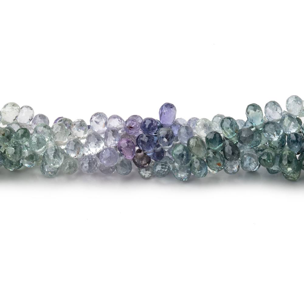 3x2mm Multi Color Sapphire Faceted Tear Drop Beads 8 inch 152 pieces (ONLINE ORDER ONLY)