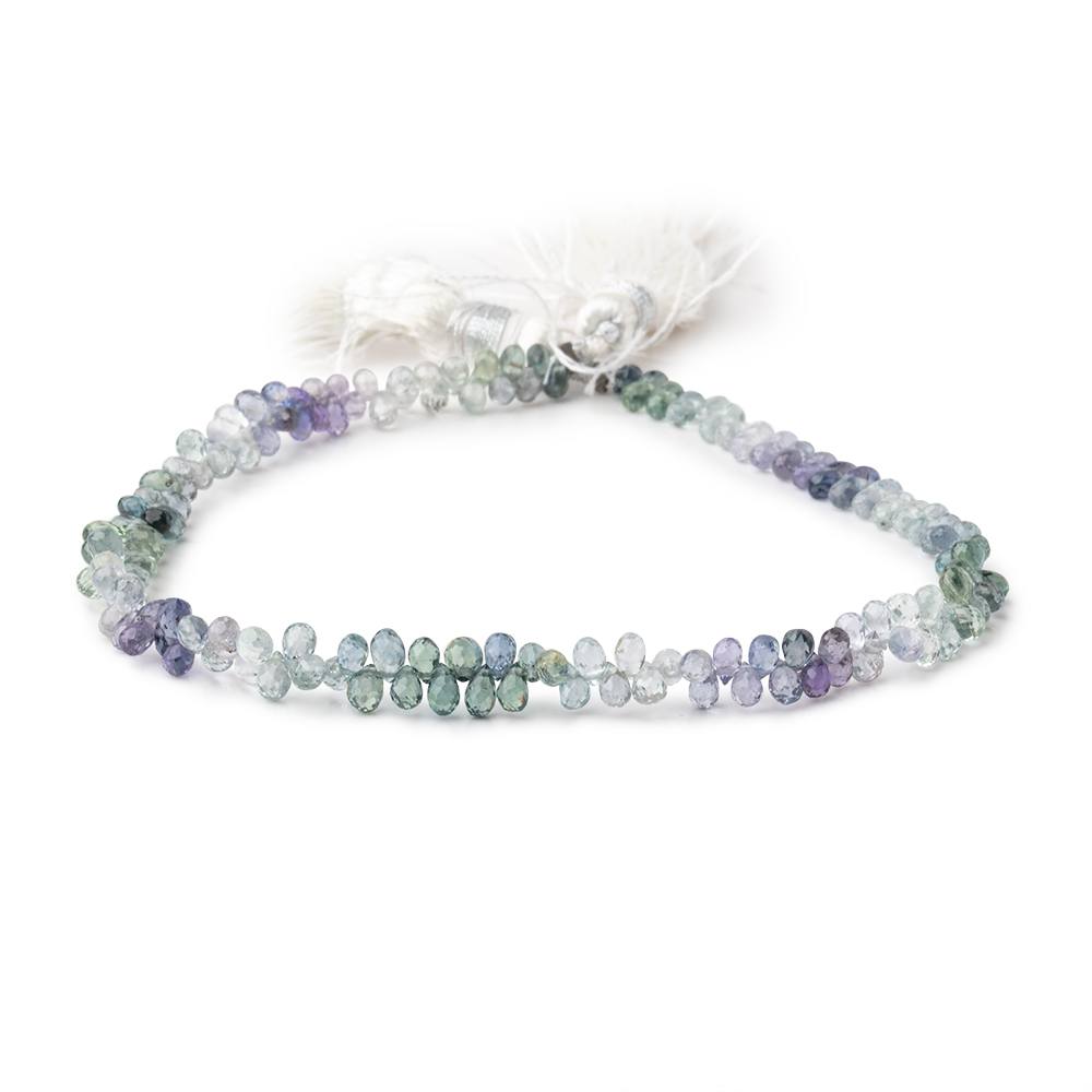 3x2mm Multi Color Sapphire Faceted Tear Drop Beads 8 inch 152 pieces (ONLINE ORDER ONLY)