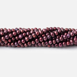 3x2mm Raspberry Side Drilled Off Round Freshwater Pearls 15.5 inch 150 pieces (ONLINE ORDER ONLY)