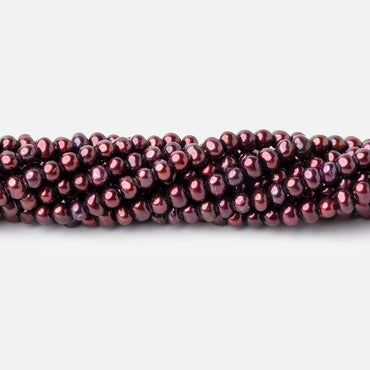 3x2mm Raspberry Side Drilled Off Round Freshwater Pearls 15.5 inch 150 pieces (ONLINE ORDER ONLY)