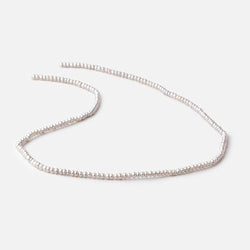 3x2mm Silver Button Center Drilled Freshwater Pearls 15.25 inch 200 pieces AAA (ONLINE ORDER ONLY)