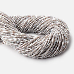 3x2mm Silver Button Center Drilled Freshwater Pearls 15.25 inch 200 pieces AAA (ONLINE ORDER ONLY)